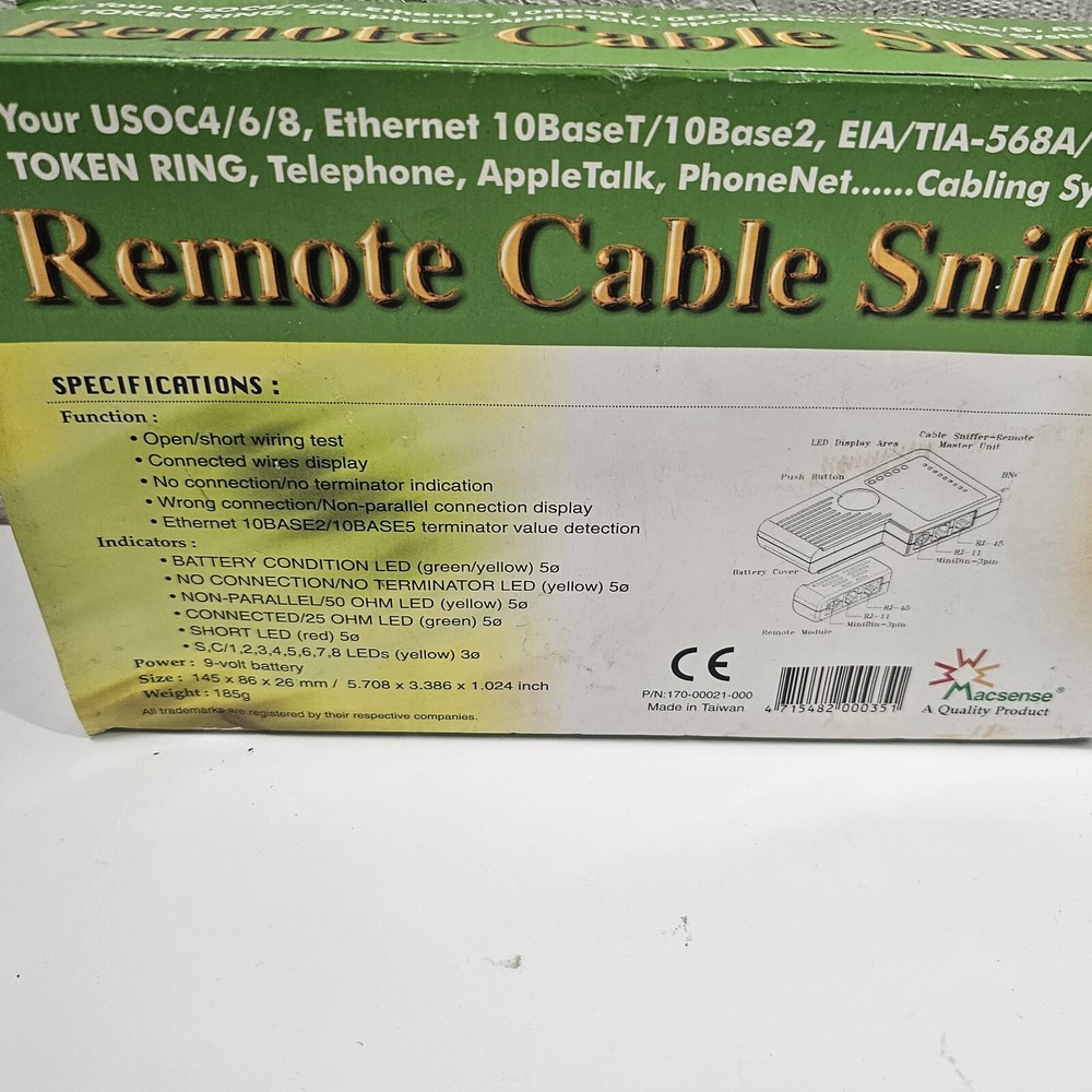 Remote Cable Sniffer Tester Tested Fully working