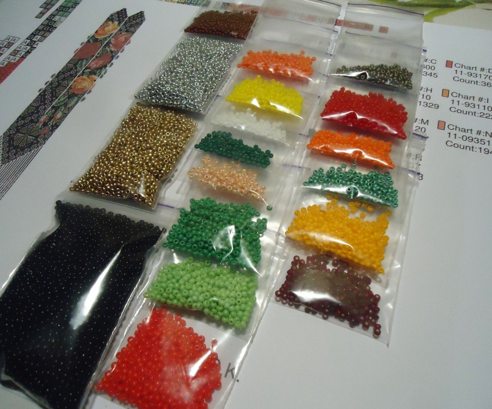 Kit for making a necklace gerdan. Beading Loom Pattern. #C21