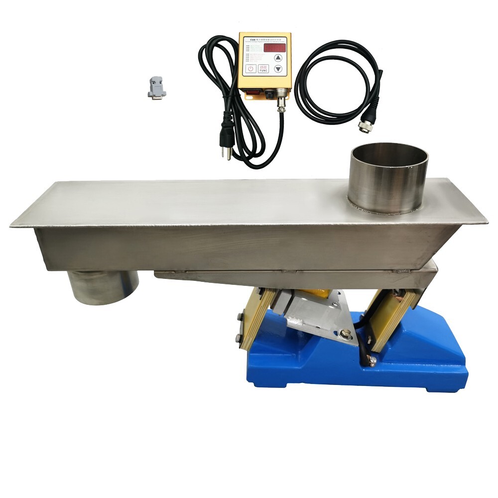 Small Electromagnetic Closed Vibration Feeder Feeding Machine W/ Controller 110V