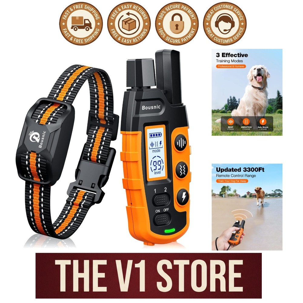 Waterproof Dog Training Collar - Remote-Controlled for Effective Training