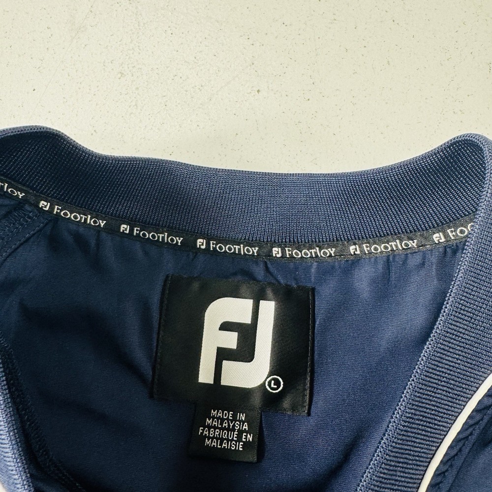 Footjoy Windbreaker Short Sleeve Golf Pullover Navy Blue Men’s Size Large