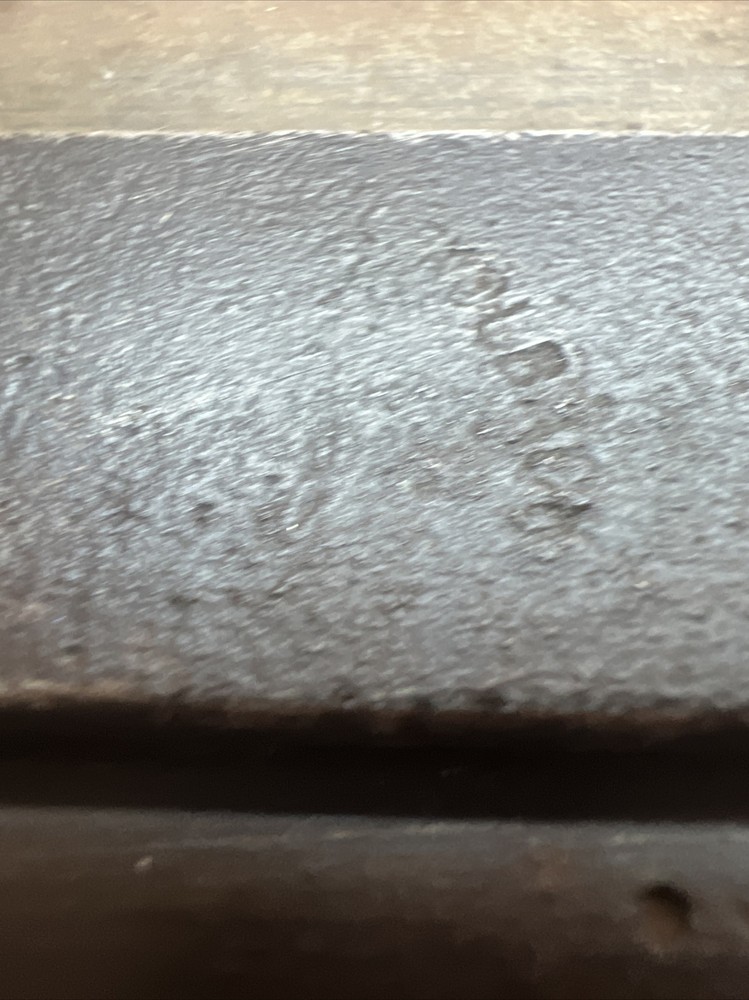 Antique flat sad iron cast iron ironing primitive Swedish Maker signed. #4