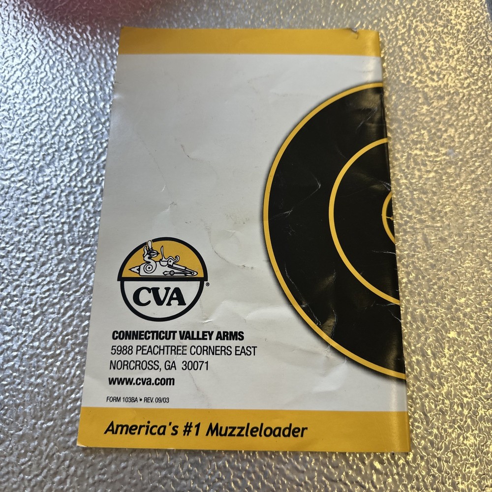 CVA Muzzleloader Break-Action Rifle Manual