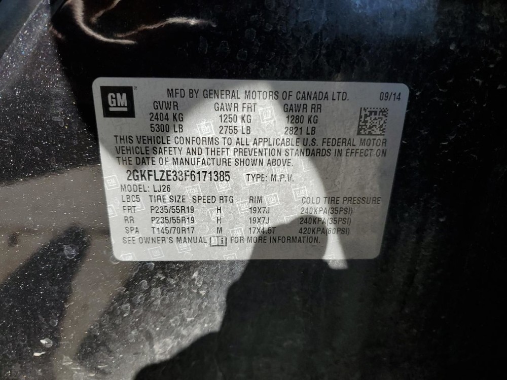 Engine ECM Electronic Control Module Behind Fan Shroud Fits 13-16 ACADIA 2460190