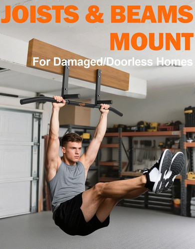 Fitarc Joist Mount Pull Up Bar, Chin Bar Ceiling Mount, Heavy Duty, Black