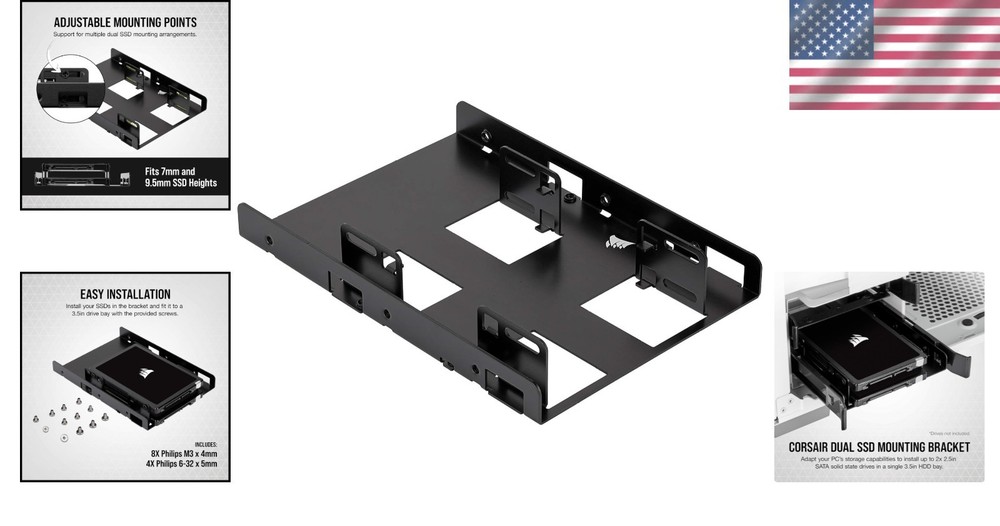 Dual SSD Mounting Bracket - Upgrade 3.5” Bay for Enhanced Performance