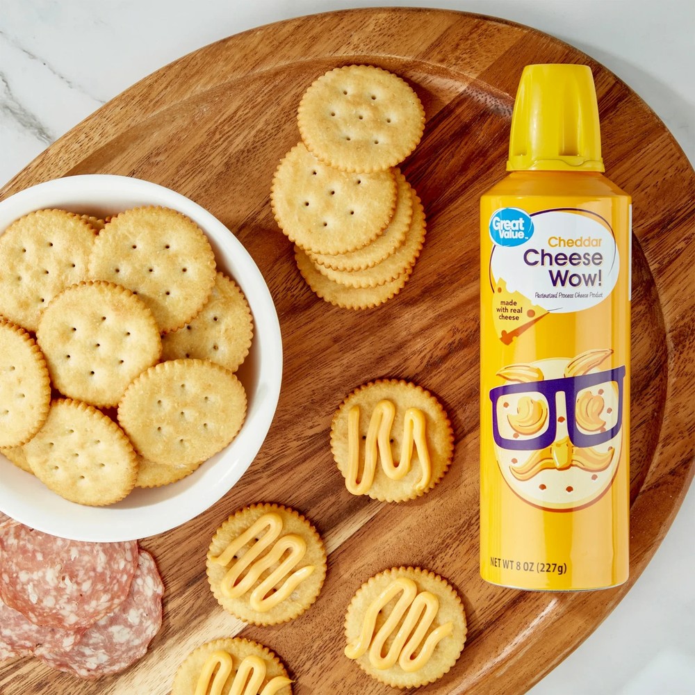 (2 pack) Great Value Cheese Wow! Spray Cheese, Cheddar, 8 oz...