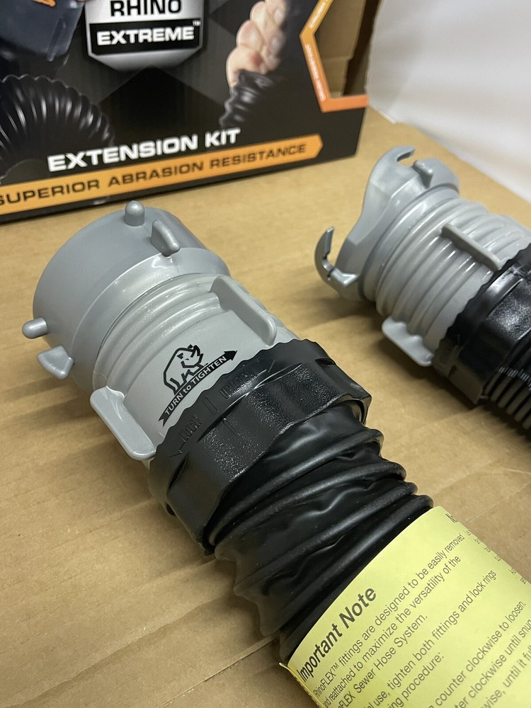 Camco 39865 Rhino EXTREME 5ft RV Sewer Hose Extension Kit, RV Camper Trailer