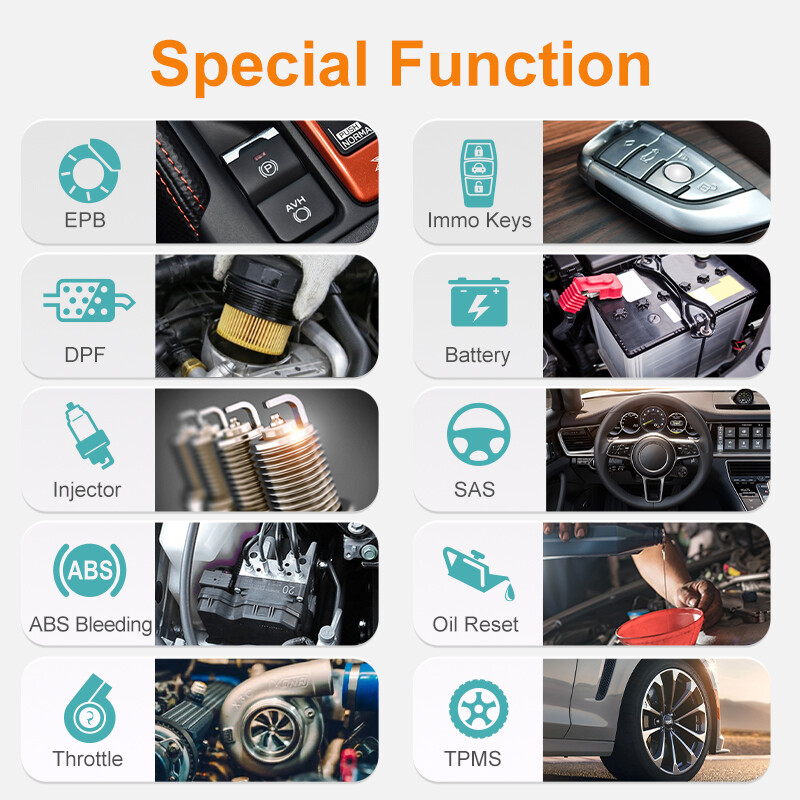 ANCEL X7 Bidirectional Scanner OBD2 All System TPMS DPF Oil EPB Diagnostic Tools