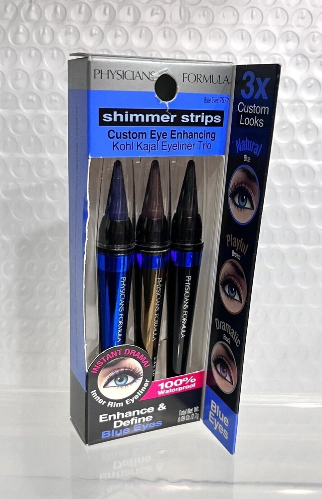Physicians Formula Shimmer Strips Custom Eye Enhancing Eyeliner Trio , Blue Eyes