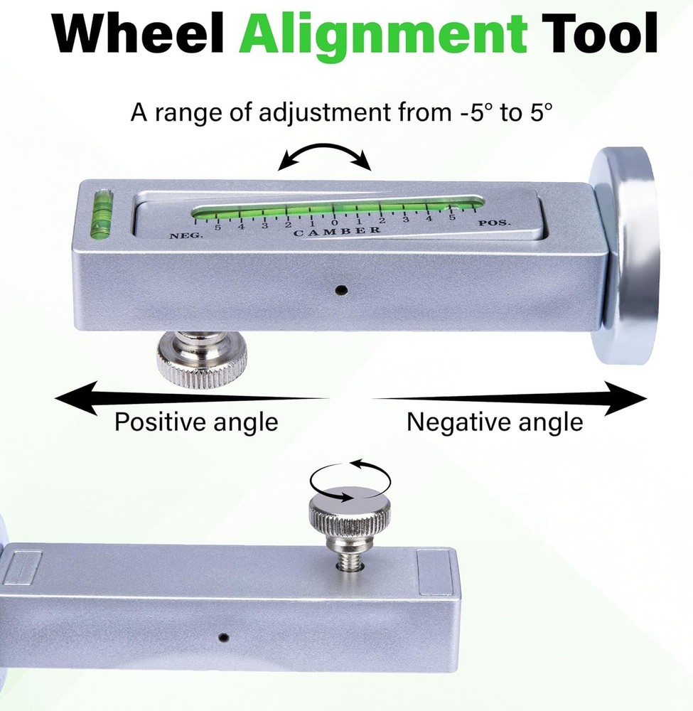 Wheel Alignment Tool, Universal Camber Alignment Tool, Adjustable Magnetic Ga...