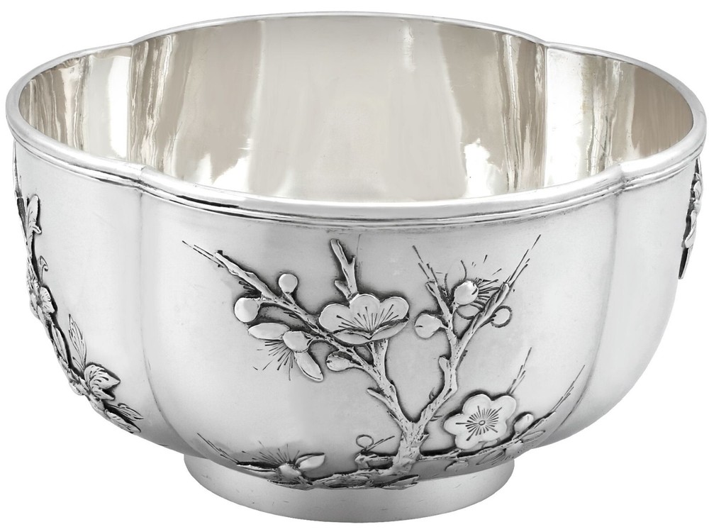 Antique Chinese Export Silver Bowl Circa 1900