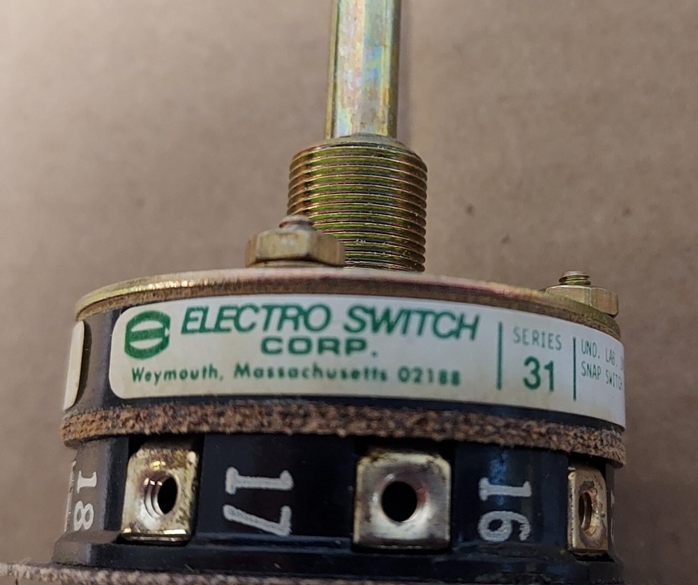 SWITCH, ROTARY - PN# 31306A-S - ELECTROSWITCH