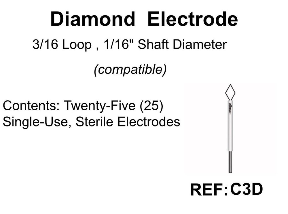 Ellman C3D- Diamond Electrode -Twenty-Five (25) Single-Use Disposable