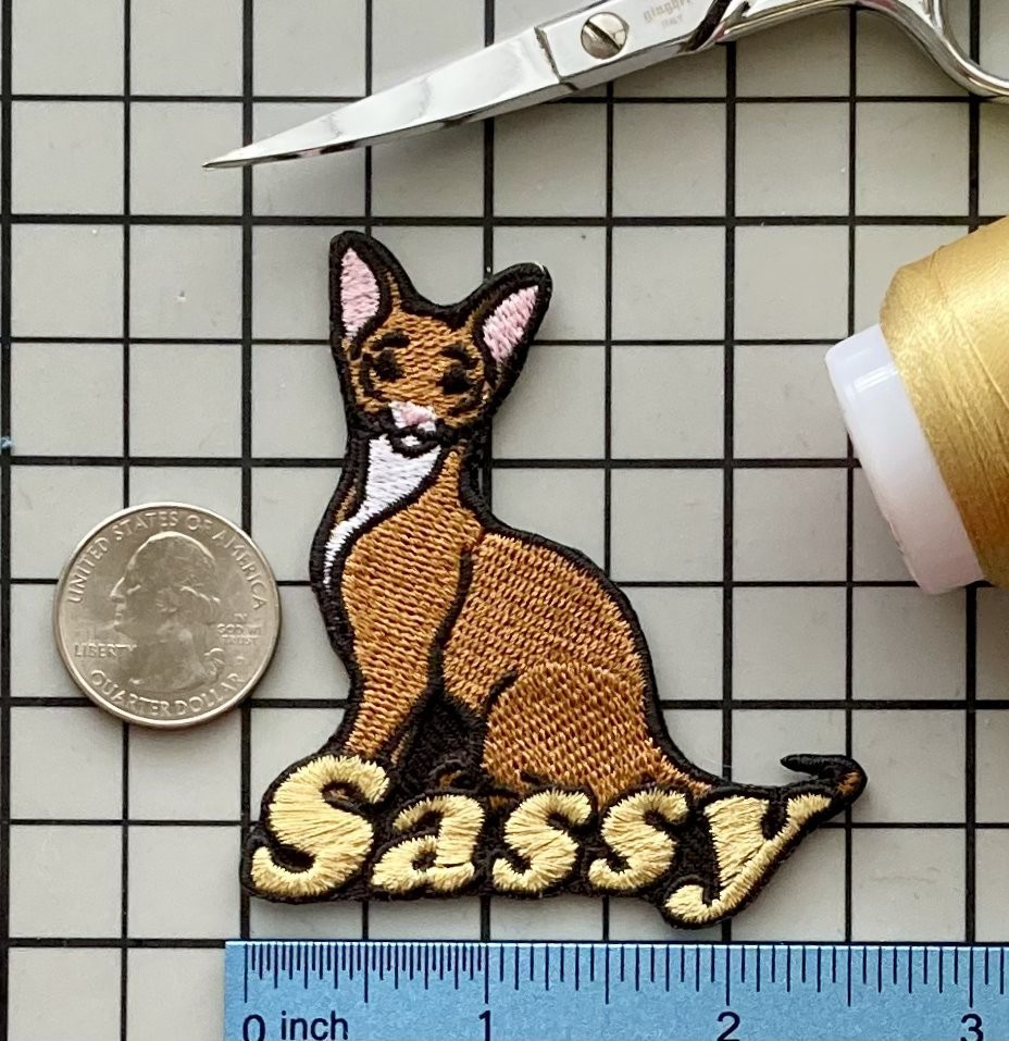 Abyssinian Cat Patch Personalized Custom Iron-on Badge