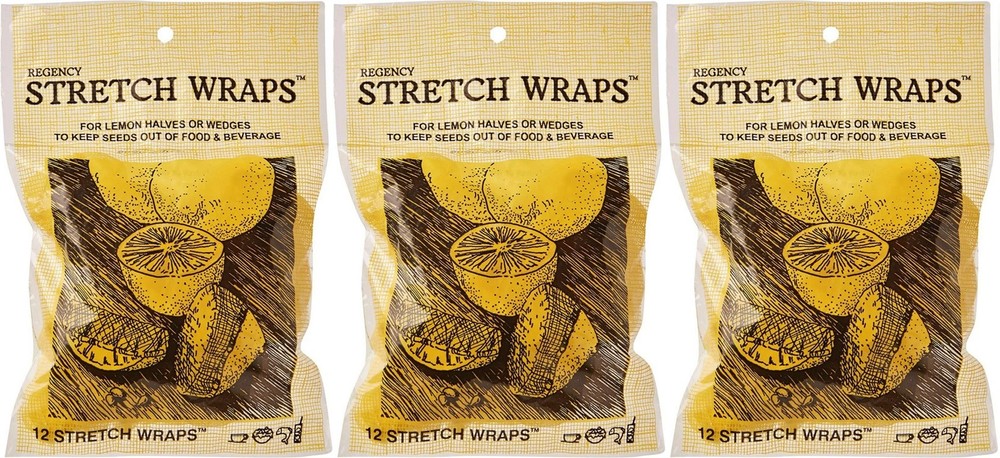 Regency Wraps 12-Count Stretch Wraps for Lemon Halves and Wedges (3-Pack)