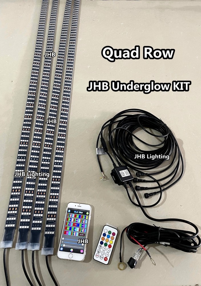 JHB Double/Triple/Quad Row Dream Remote+APP CHASING Flow Underglow Strips Lights