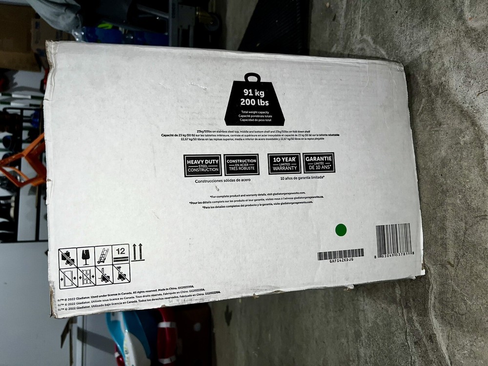 Gladiator Foldaway Workstation 107cm/42in