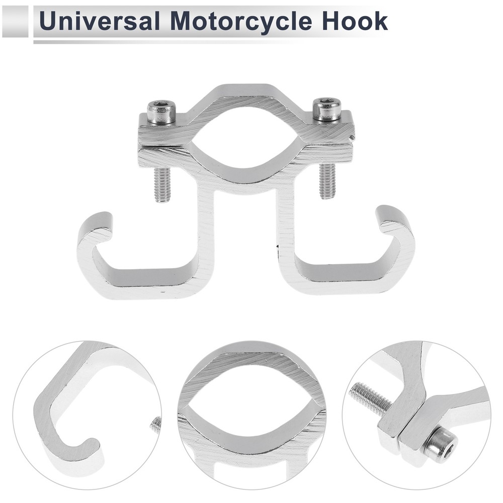 Double Motorcycle Hook, Hex Key, Gasket 1 Set Silver