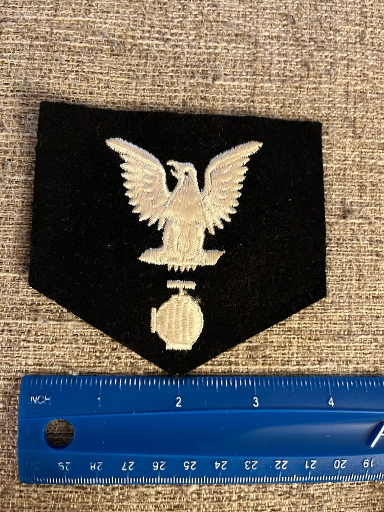 US Navy Utilitiesman Enlisted Rate Rating Patch Black