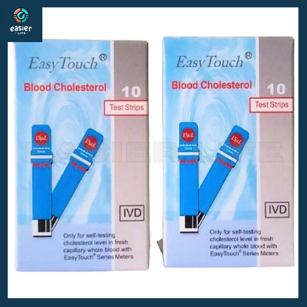 New Original Easy Touch Test Strips For Cholesterol Level Check (10 Test Strip)