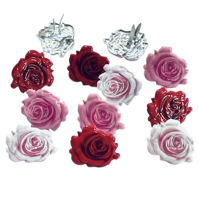 3 Pack - Eyelet Outlet Shape Brads 12/Pkg-Rose - QBRD2-71