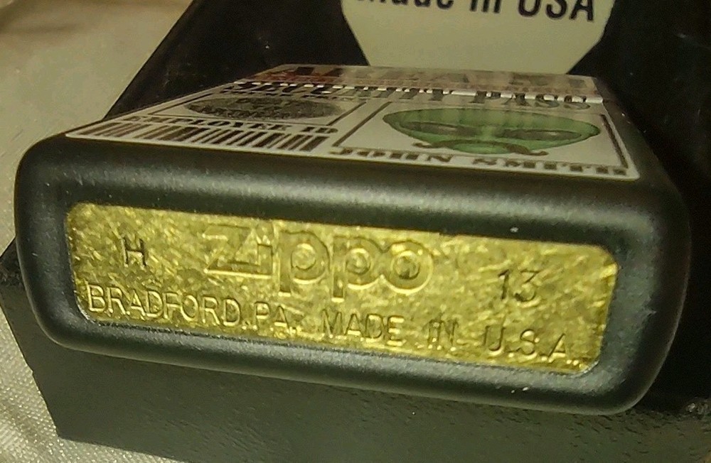 New Zippo Area 51 Security Pass Lighter