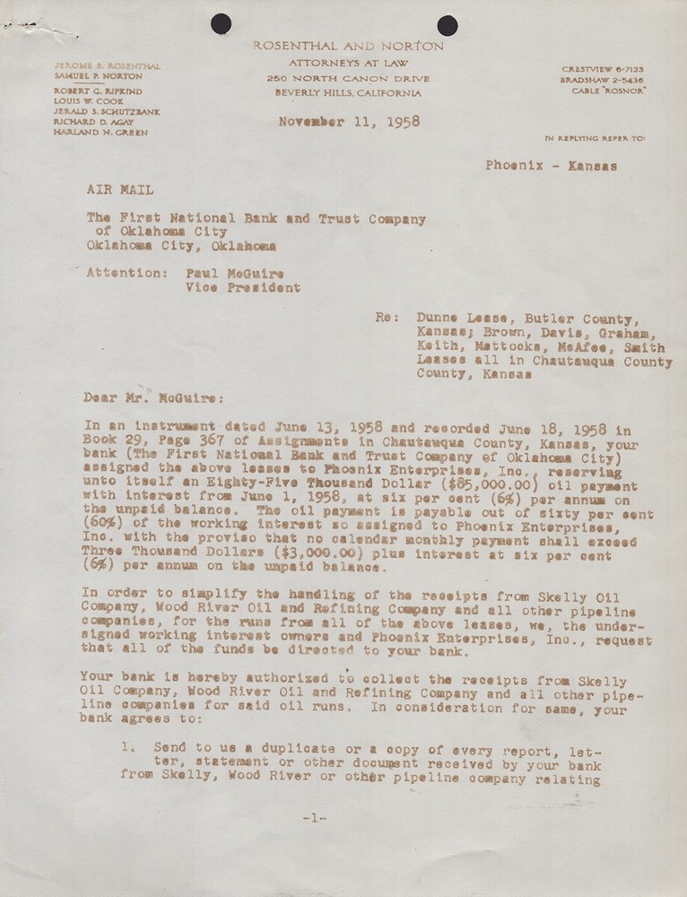 DORIS DAY - DOCUMENT SIGNED 10/22/1958 WITH CO-SIGNERS