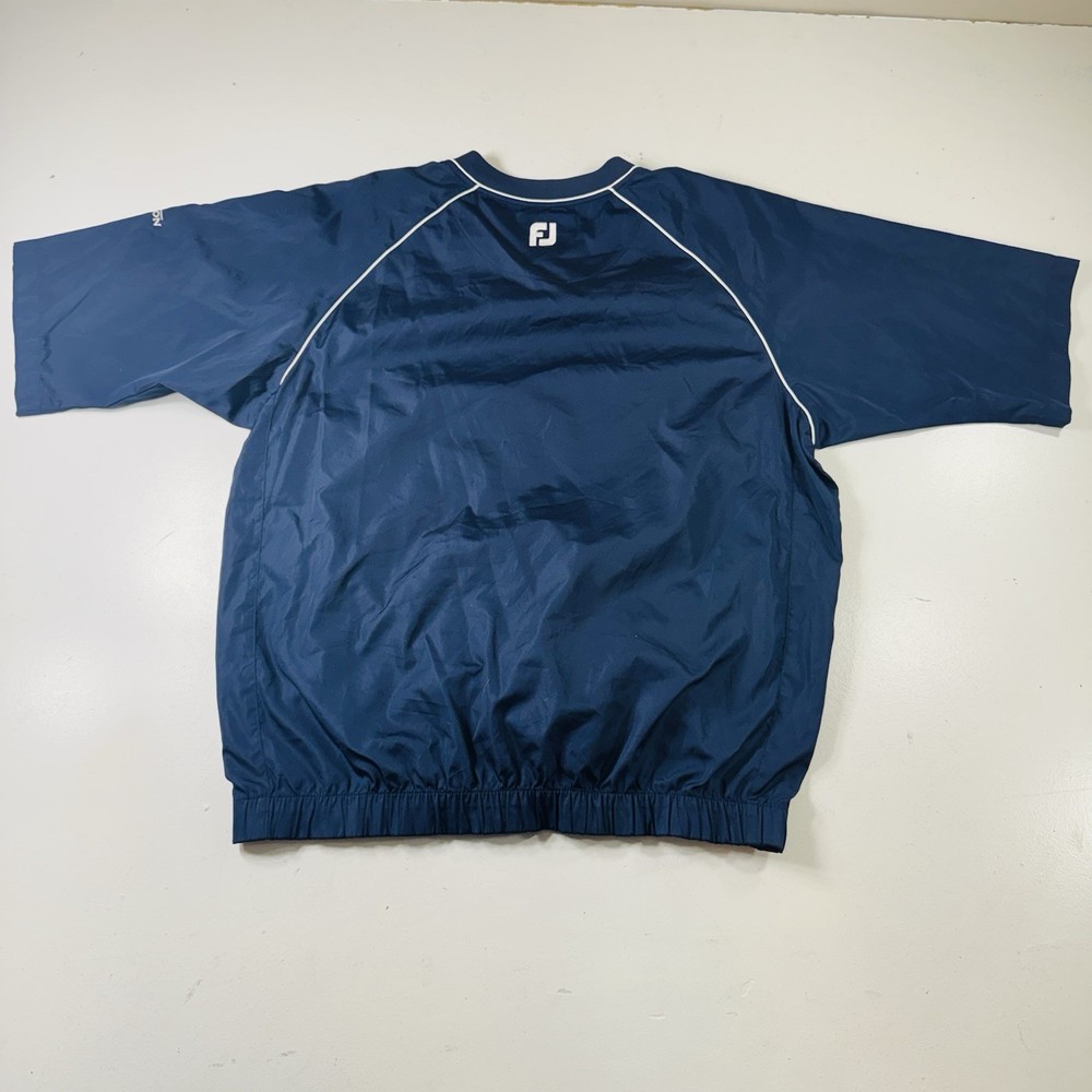 Footjoy Windbreaker Short Sleeve Golf Pullover Navy Blue Men’s Size Large