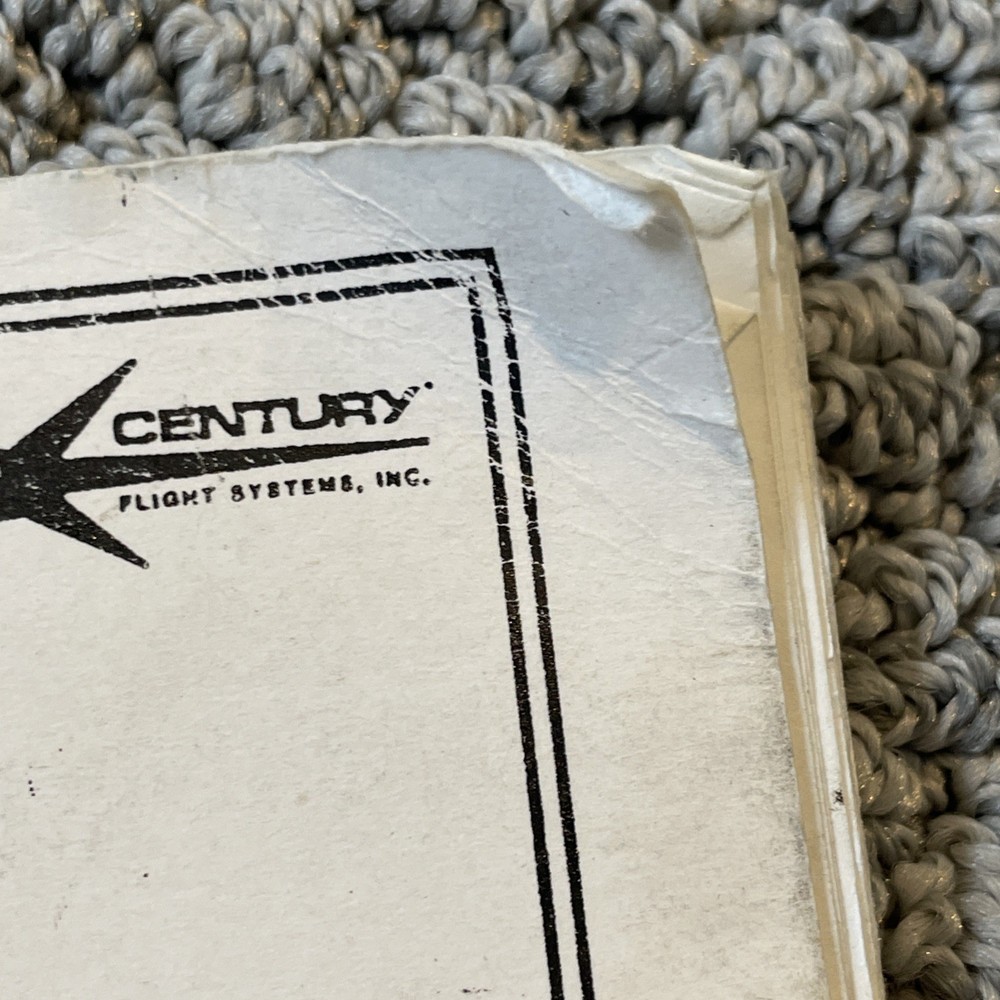 Century 2000 Autopilot Flight System Operating Manual 1997