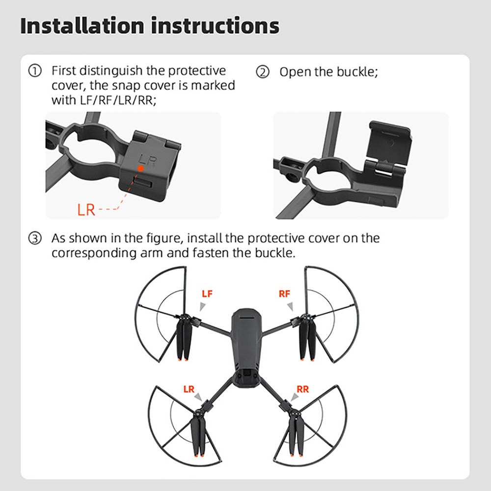 Propeller Protective Cover Quick Install Protective Cage Cover Drone for Mavic 3