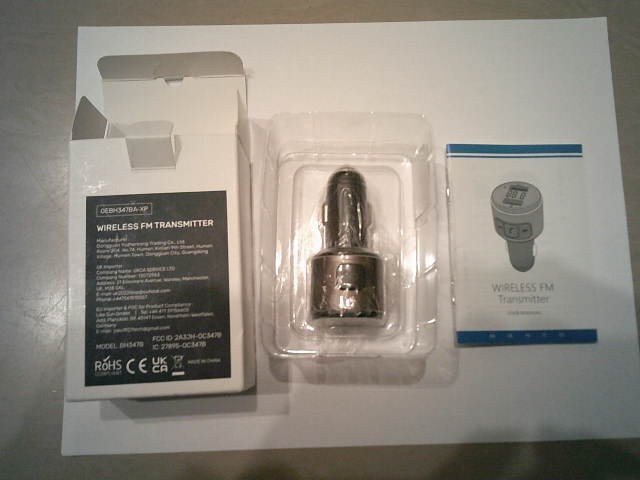 Wireless Bluetooth FM Transmitter BH347B New Open Box