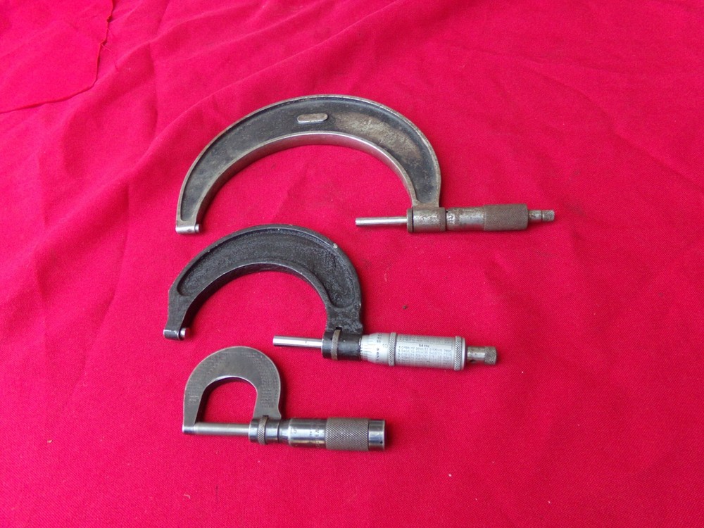 VINTAGE OUTSIDE STARRETT MICROMETER CALIPER MACHINIST TOOLS 3