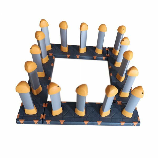 Detachable Free Assembly Mobile Material Floor Rack for Vinyl, with 2 Modules