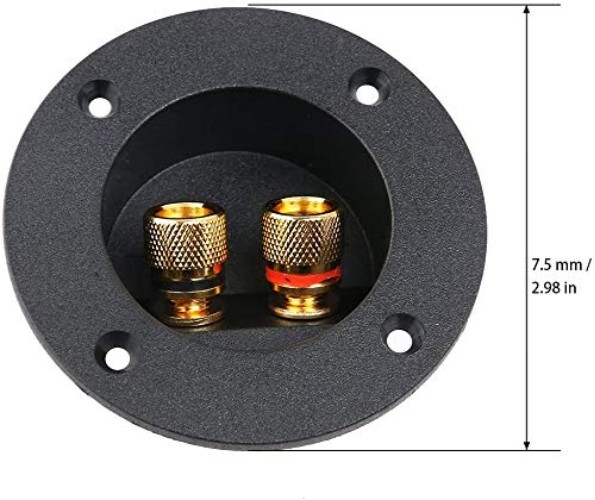 2 Pcs Black 3" 2-Way Speaker Box Terminal Binding Posts - DIY Audio Connectors