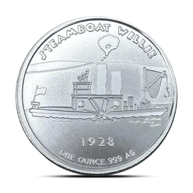 1 oz Steamboat Willie Silver Round