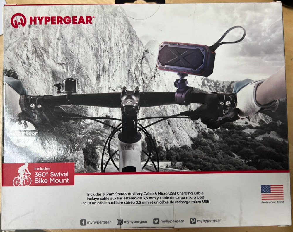 HyperGear Sound Storm All-Terrain HD Wireless Speaker Mounts On Bikes - Black
