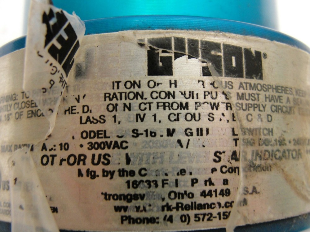 JERGUSON INDICATOR POINT LEVEL SWITCH SAS-16 APPLETON BOX GR-EFHC used
