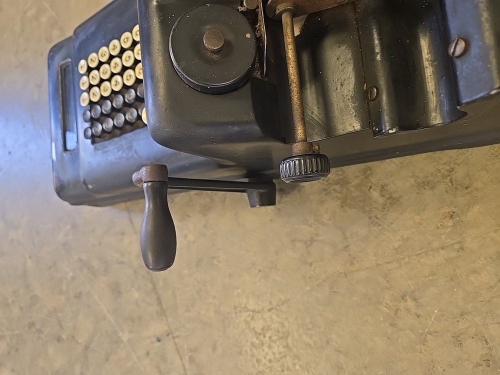 Antique Burroughs Adding Machine Black Untested