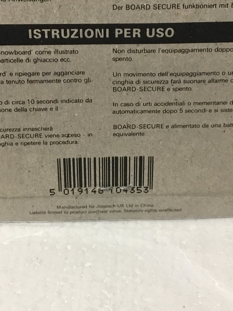 10x NEW Board Secure Alarm Waterproof Dual Sensor 100dB Snowboard Security