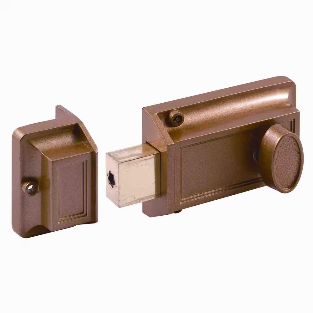 Single Cylinder Rim Deadlatch, Diecast, Brass