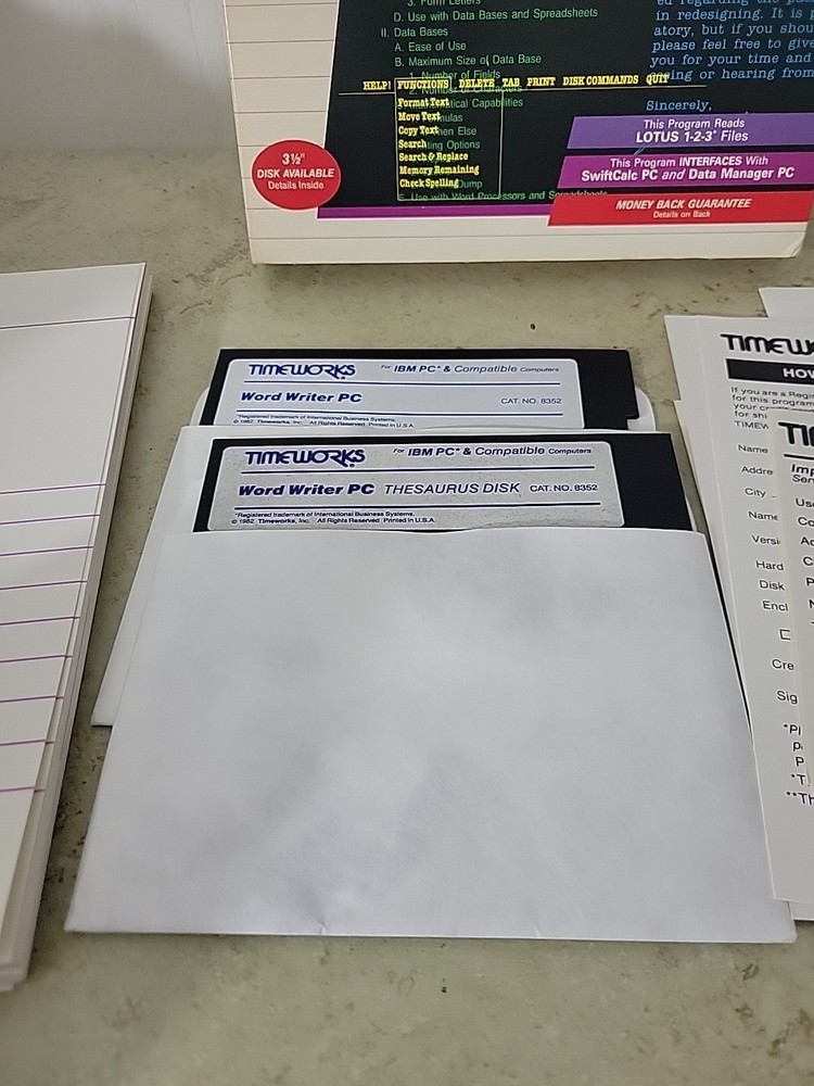 Timeworks WordWriter PC new in box Dos Word Processing Word Writer PC