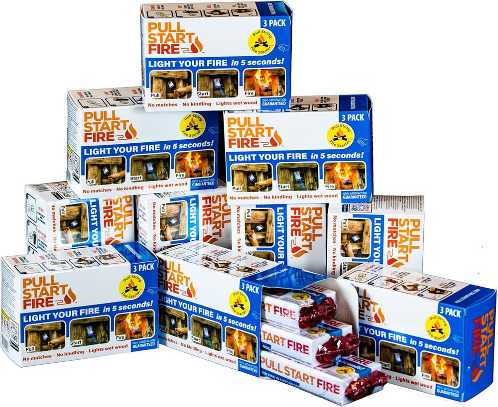 Instant Pull String Firestarter - Lights Wet Wood, No Matches Needed!