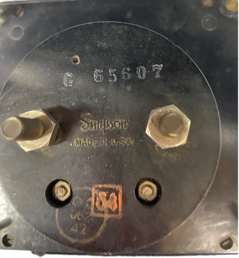 Simpson Model MR-116 0-100 Miilliampers Panel Meter 4 5/8" X 4"