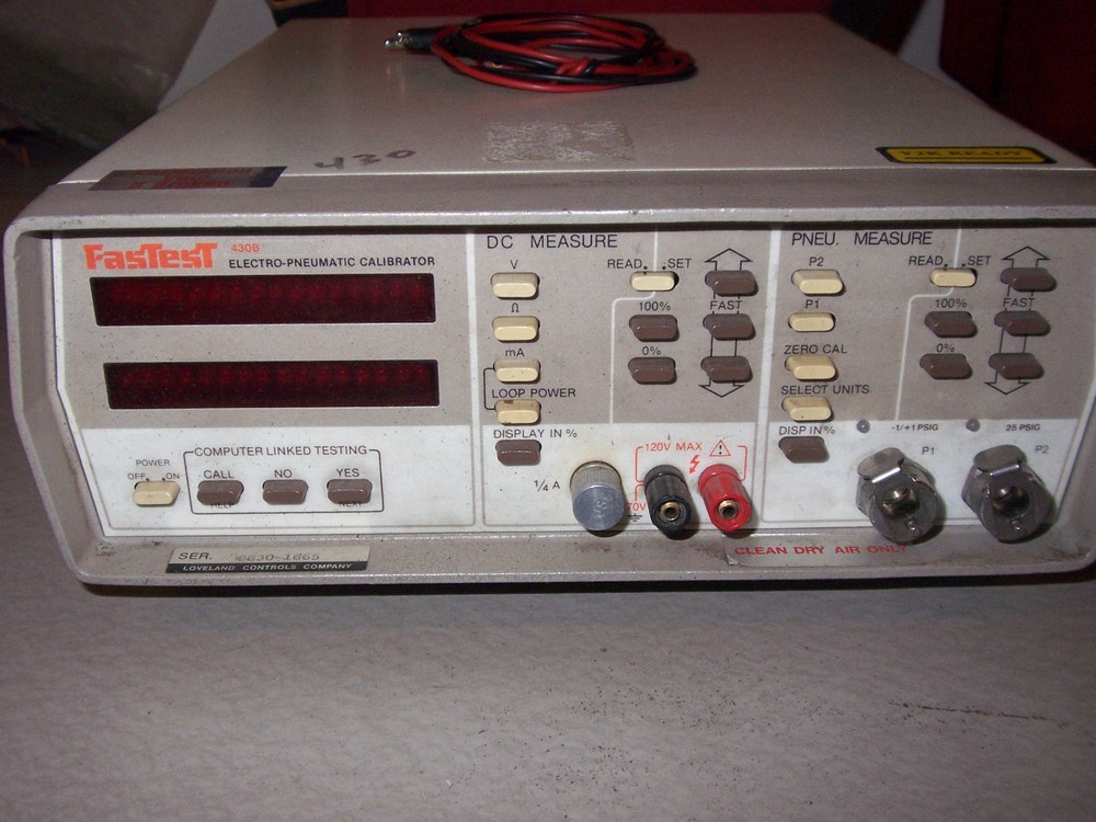 LOVELAND FASTEST 430B ELEVTRO-PNEUMATIC CALIBRATOR