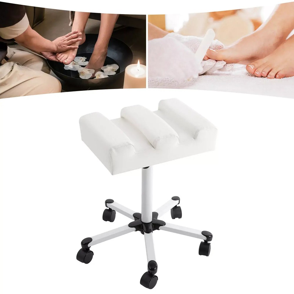Adjustable Rolling Pedicure Stool with Wheels for Ultimate Comfort