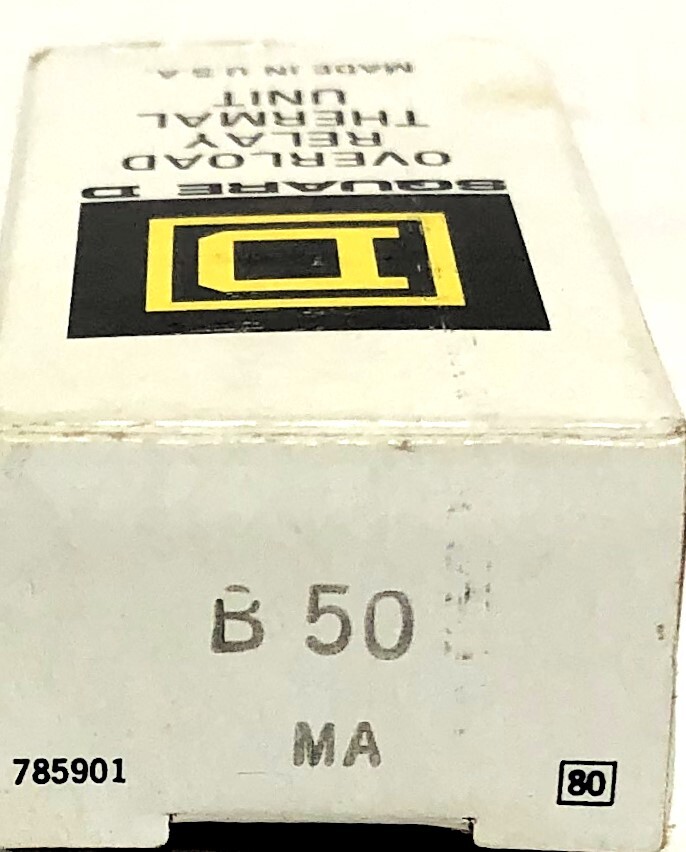 Square D Overload Relay Thermal Unit B50 NOS