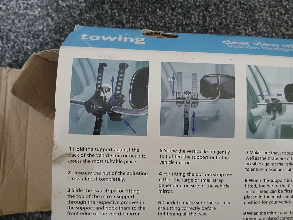 RING AUTOMOTIVE UNIVERSAL CAR TOWING MIRROR - INTERCHANGEABLE - SEE DESCRIPTION