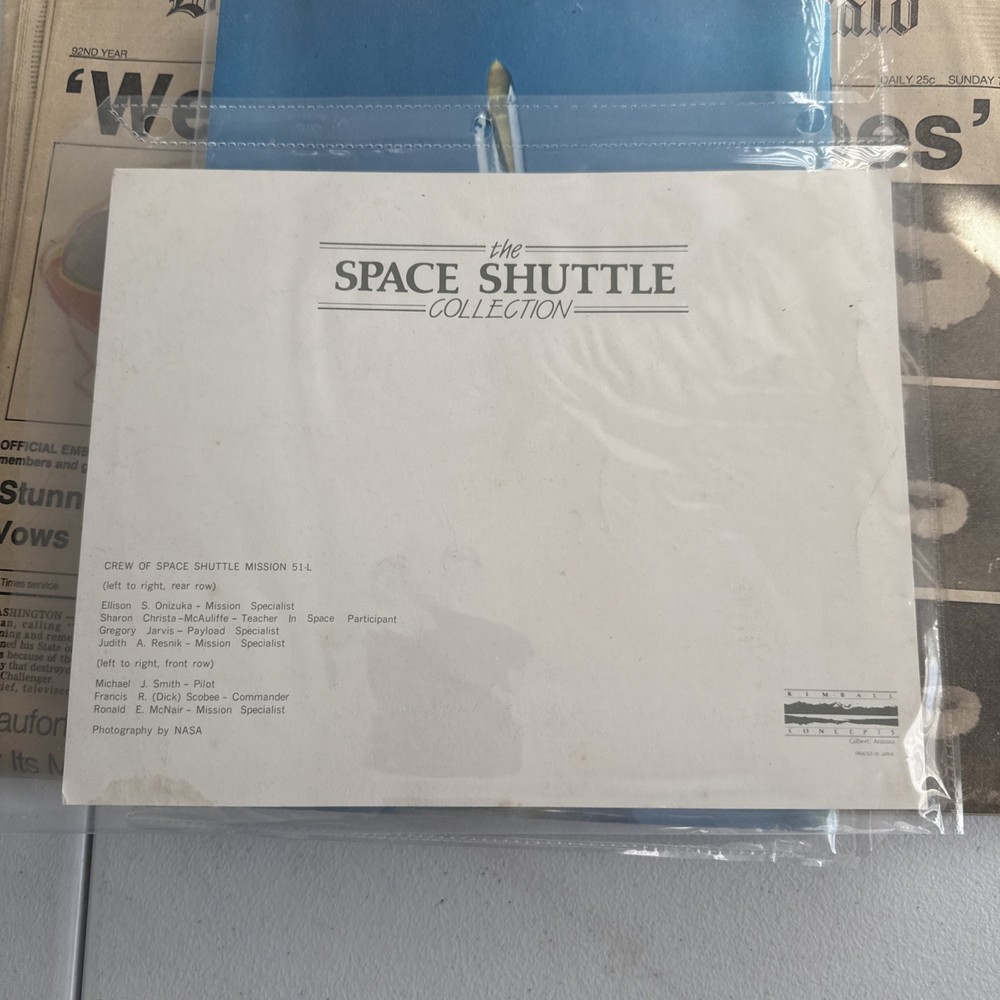 1986 Space Shuttle Challenger Disaster Vintage Collection