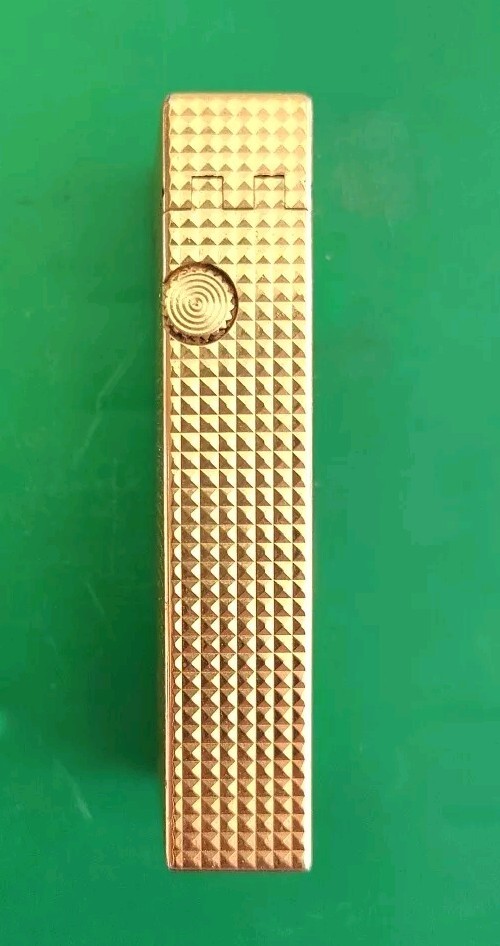 Vintage Dunhill Gold ‘Bark’ Rollagas PIPE Lighter- working & Stunning